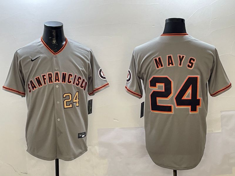 Men San Francisco Giants #24 Mays Grey Game 2025 Nike MLB Jersey style 5->san francisco giants->MLB Jersey